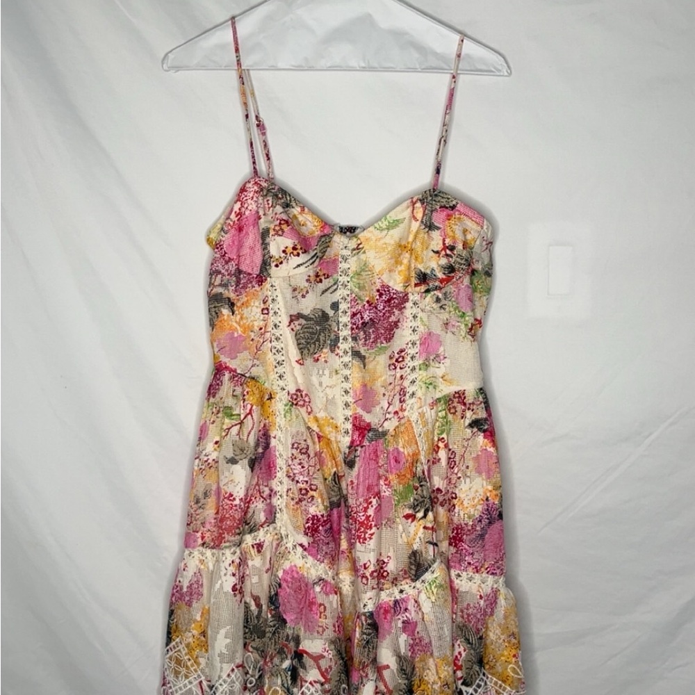 HEMANT & NANDITA Pink and Yellow Pleated Sundress